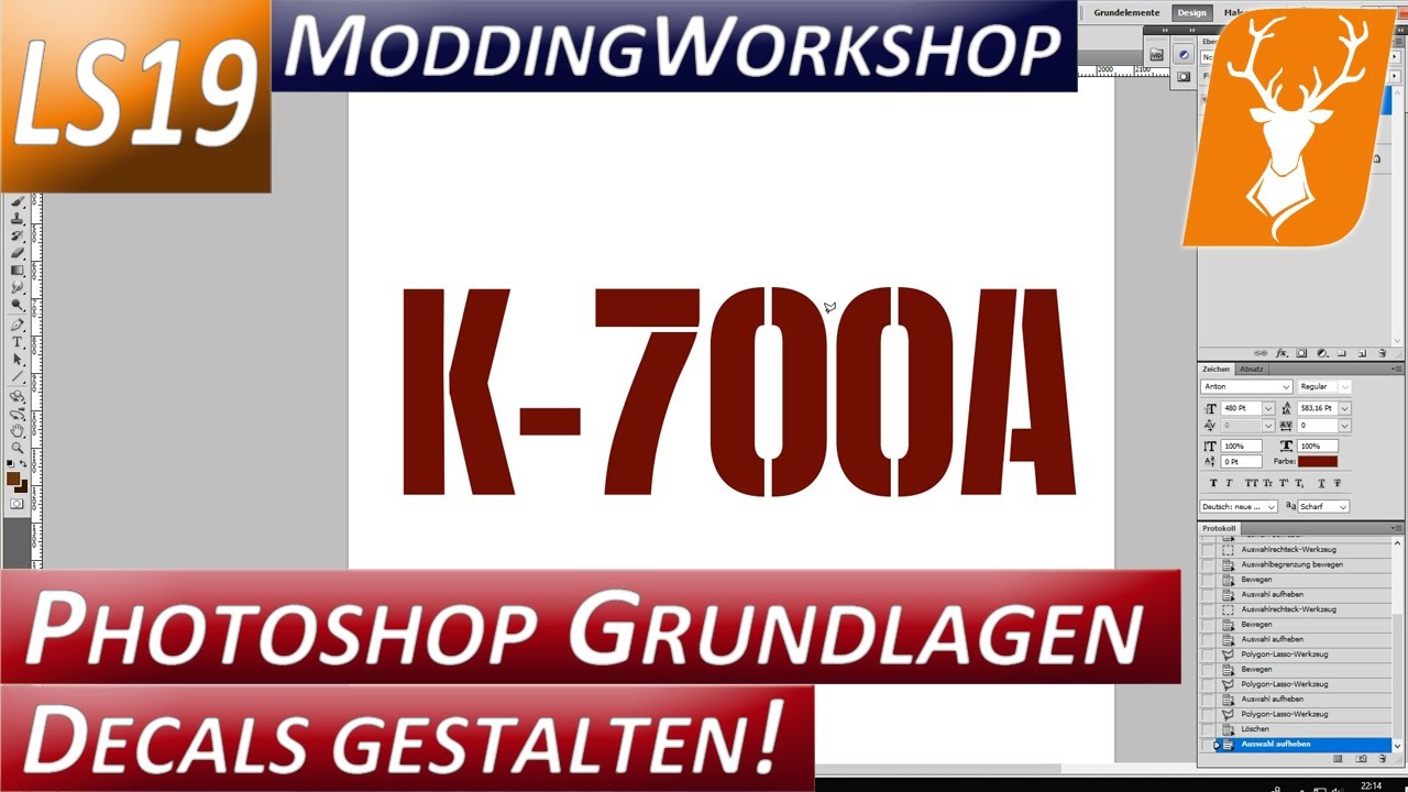 LS19 Let´s Mod #2 - Decals für den K-700A erstellen. Das machen wir in Photoshop!