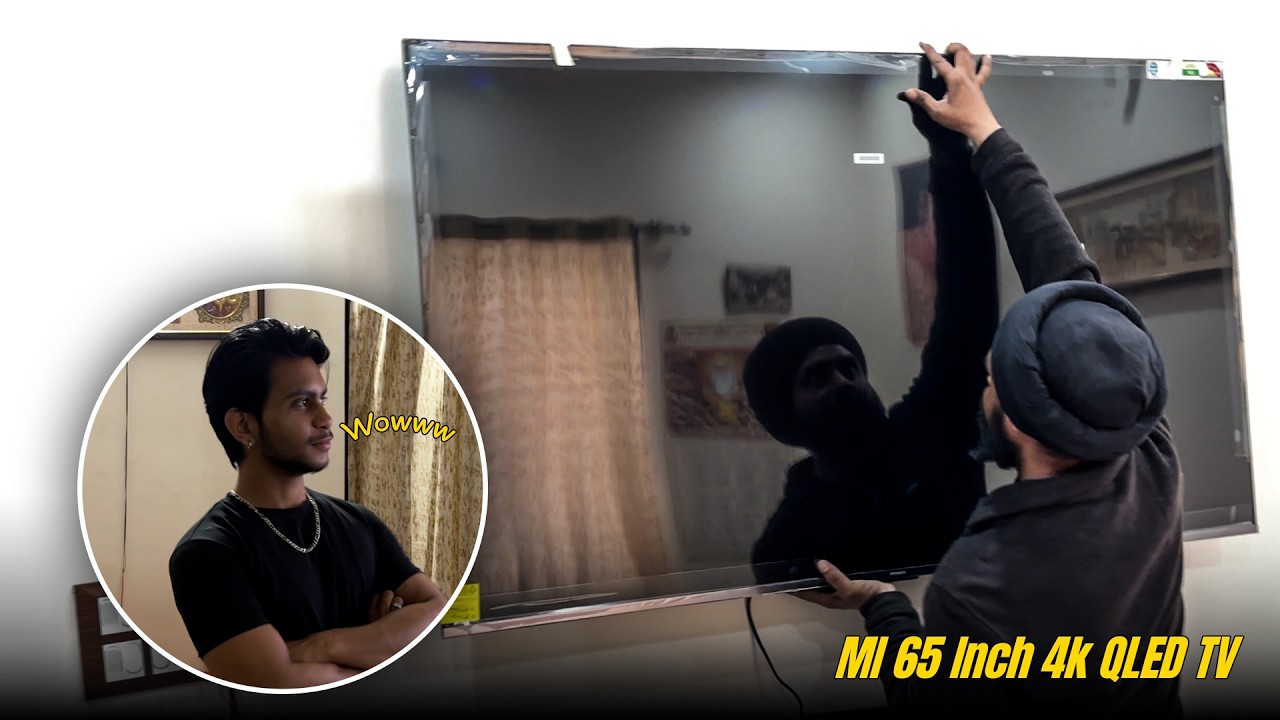 Humne Bhi Leliya Bdda Vala 65 Inch Ka TV😍 | MI 65 Inch Qled TV | Daman Vij