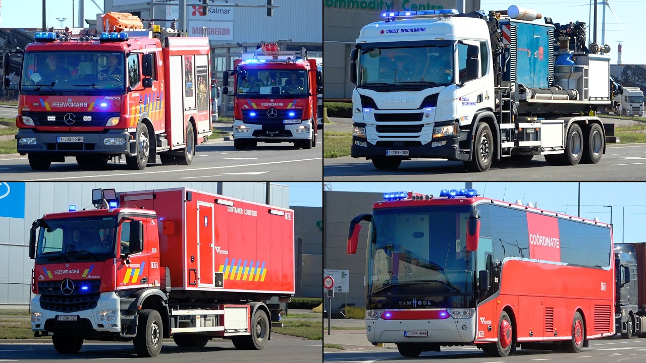 ZEER GROTE BRAND in Antwerpen Haven - Hulpdiensten komen massaal ter plaatse bij industriebrand!
