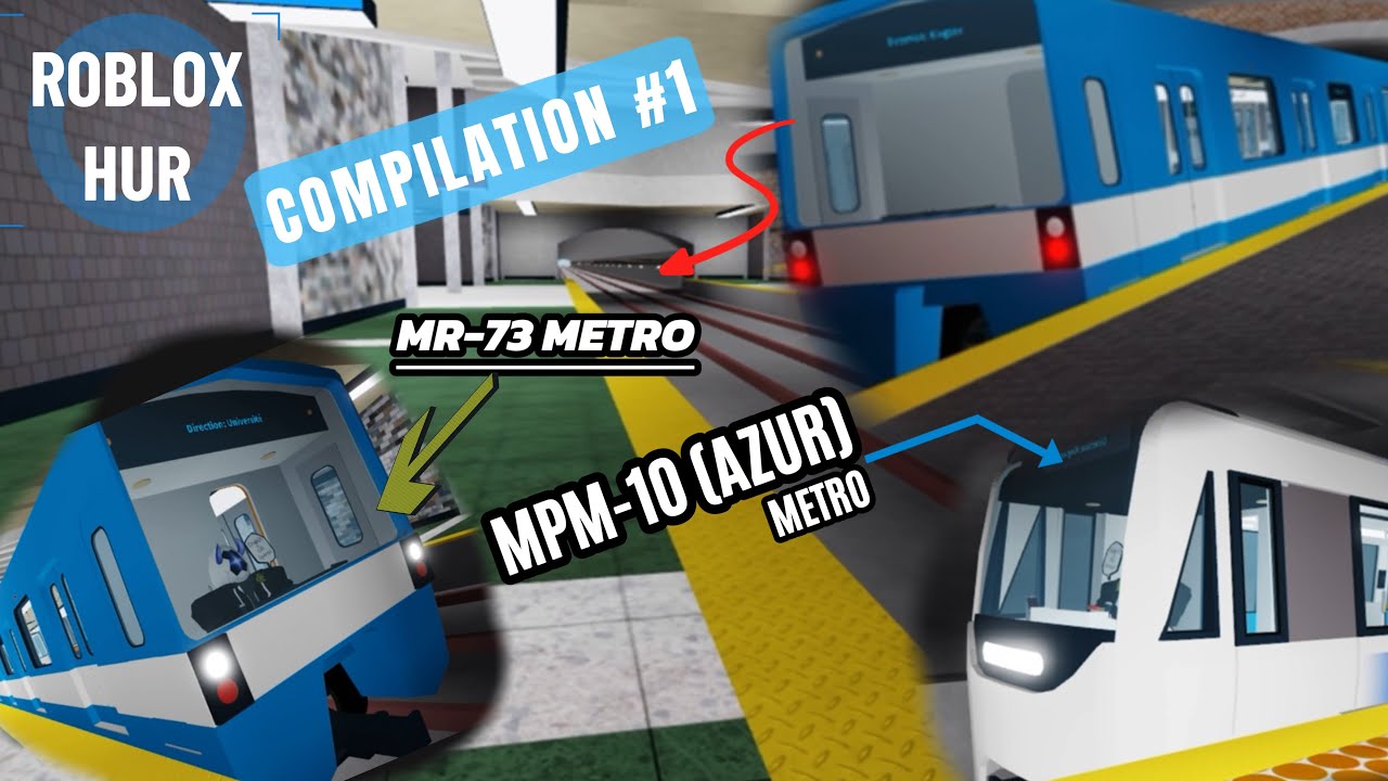 MONTREAL METRO MR-73 AND MPM-10 TRAINS COMPILATION... ON ROBLOX 🥈
