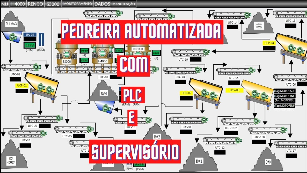 AUTOMAÇÃO DE PEDREIRA COM PLC E SUPERVISORIO