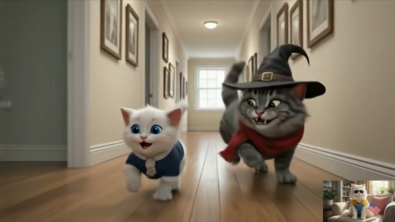 Epic Cat Animation 😱 | Witch Woman Enters Kitten’s House But Police Catch Her!