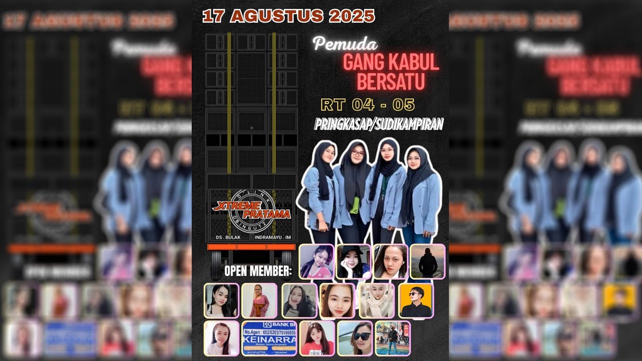 🔴LIVE SEMARAK KEMERDEKAAN PEMUDA GANG KABUL BERSATU DESA SUDIKAMPIRAN WITH X-TREME PRATAMA OLD