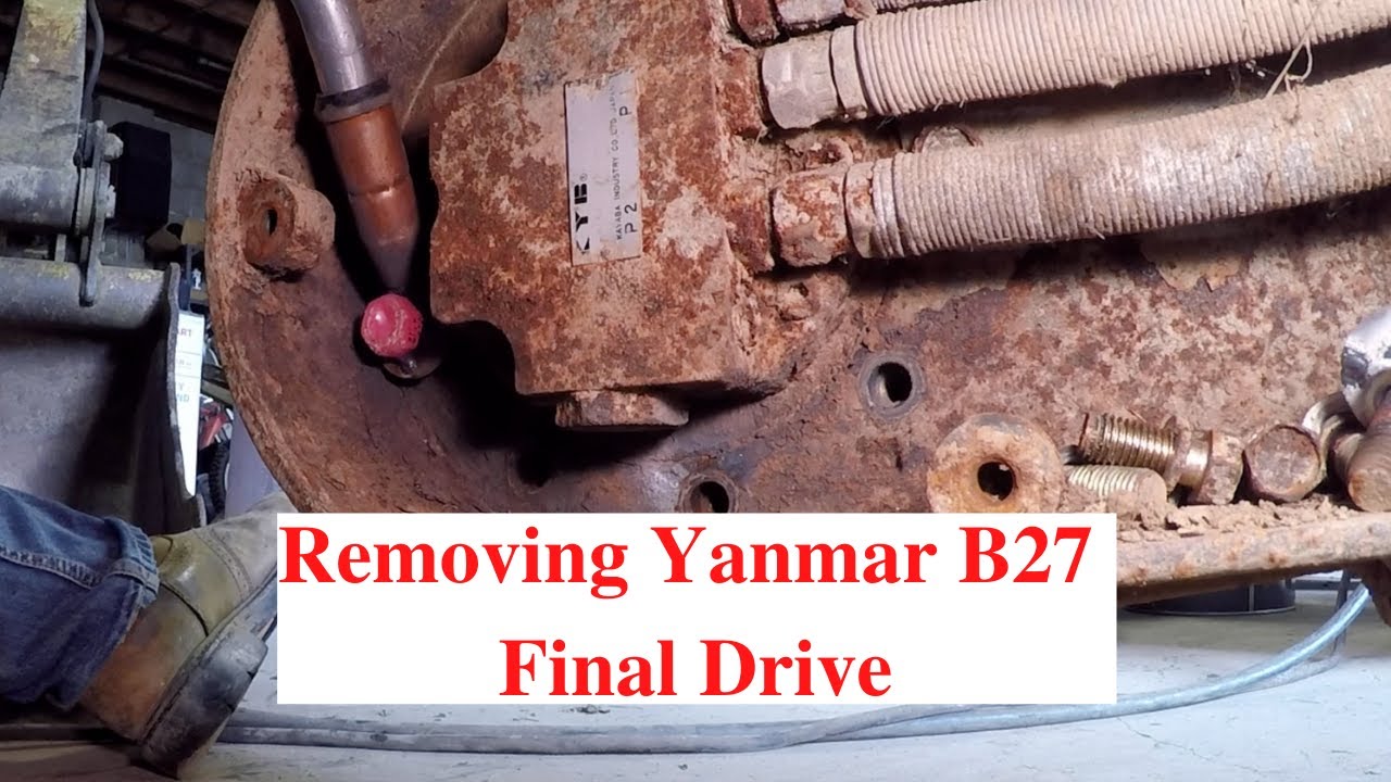 Снятие главной передачи Yanmar B27