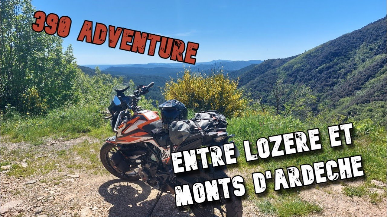 Voyage au cœur des Monts d'Ardèche en KTM 390 Adv⛰️Je manque d'écourter le voyage sur une casse!🫣😬