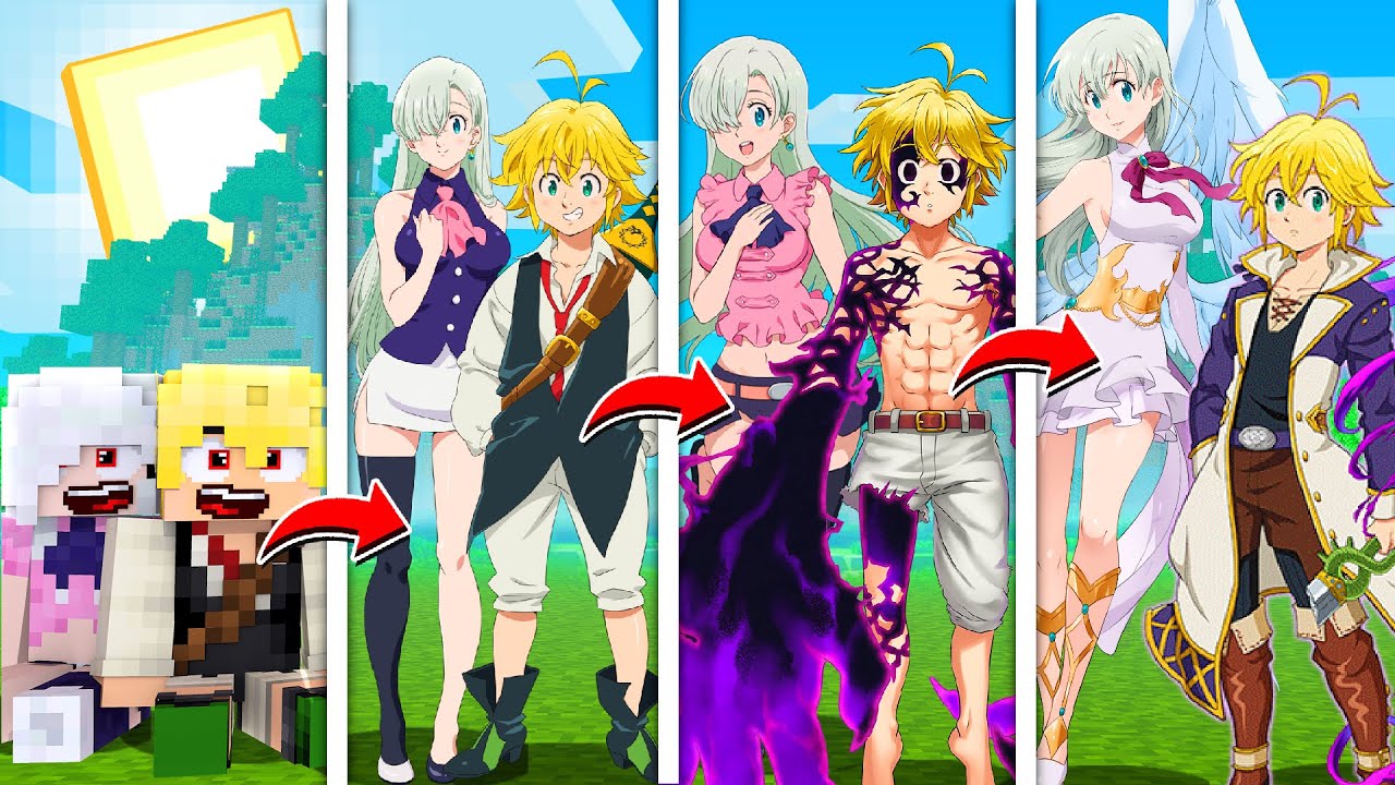 CICLO DE VIDA DO MELIODAS E DA ELIZABETH NO MINECRAFT ‹‹ P3DRU ››