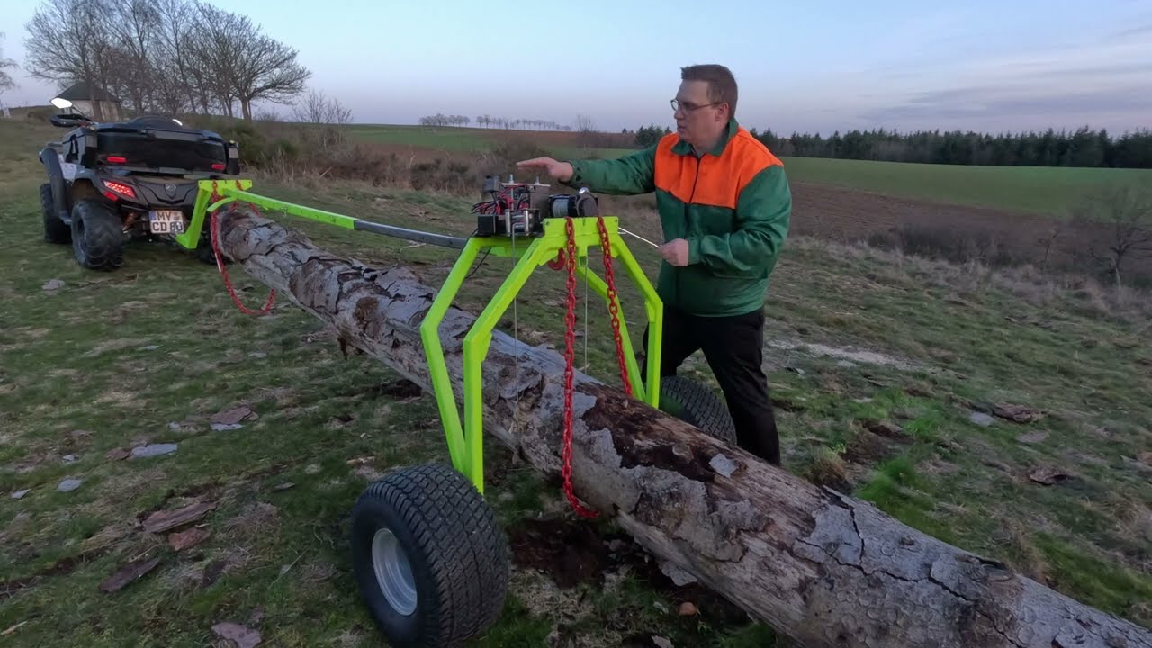 Holzrücken Baumstamm Anhänger Log Hauler Langholz Teil 2