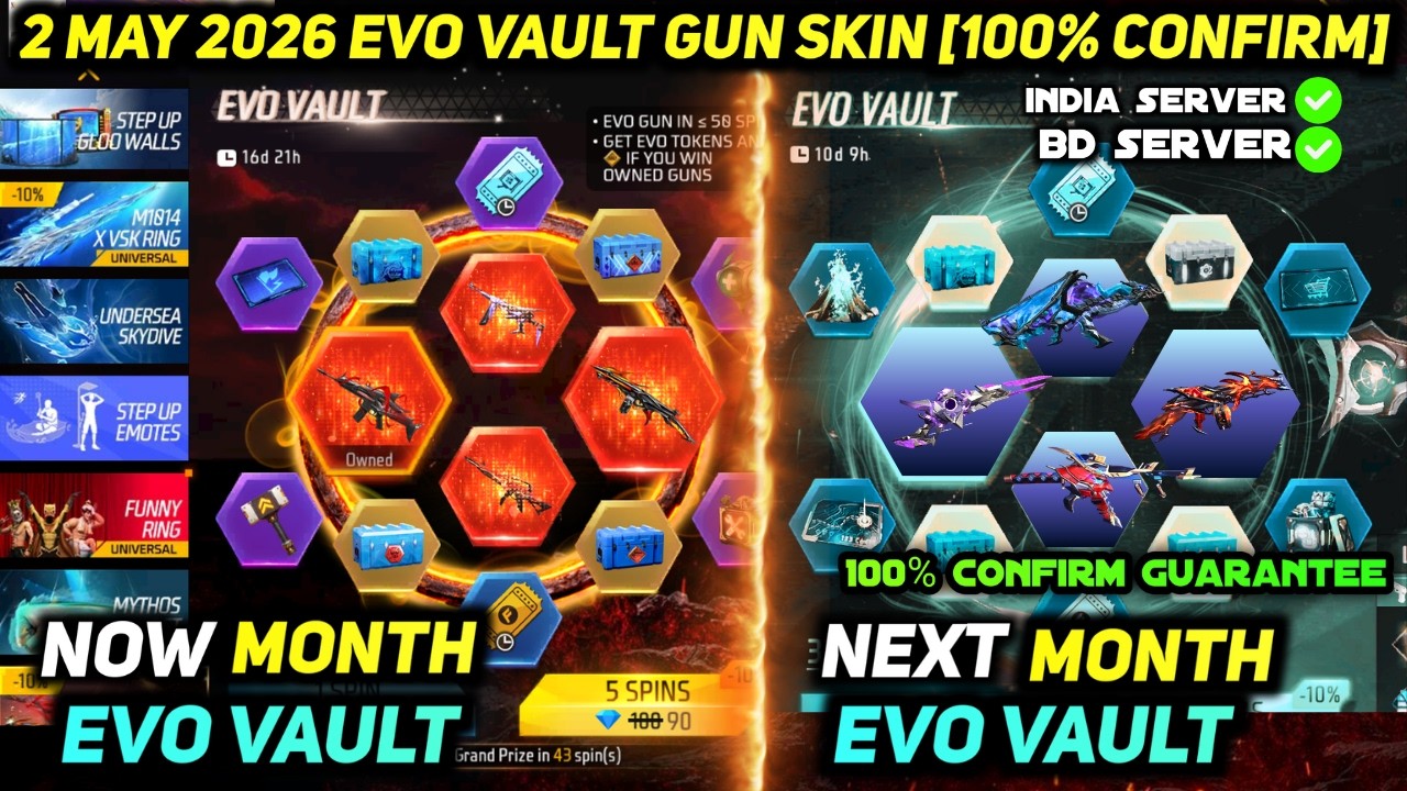 EVO VAULT EVENT NEXT EVO GUN | NEXT MAY EVO VAULT EVENT 2026 | MAY MONTH 2 MAY NEW EVO VAULT EVENT