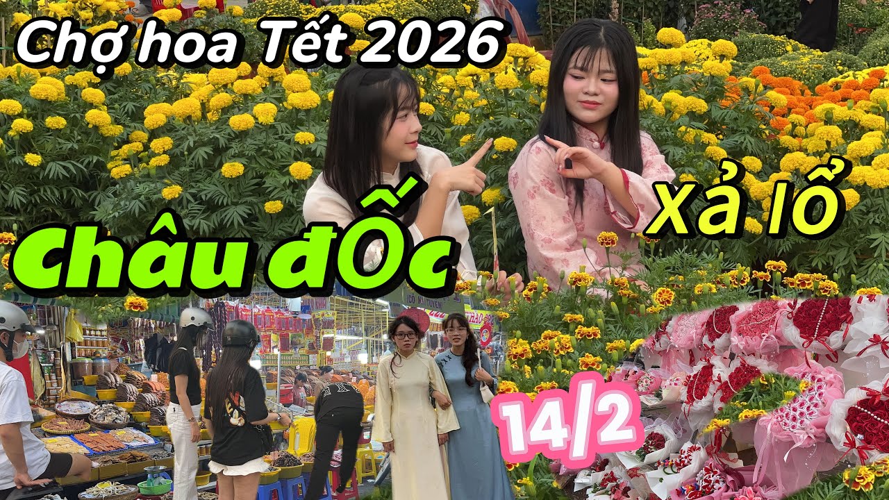 Chợ Tết châu đốc bùng nổ xả lổ để về quê ăn Tết ngày 27/12/al 