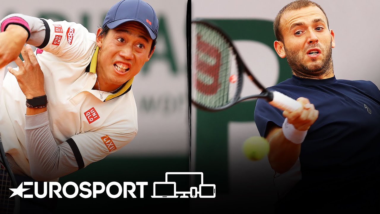 Kei Nishikori  v Daniel Evans | Roland Garros 2020 - Highlights | Eurosport