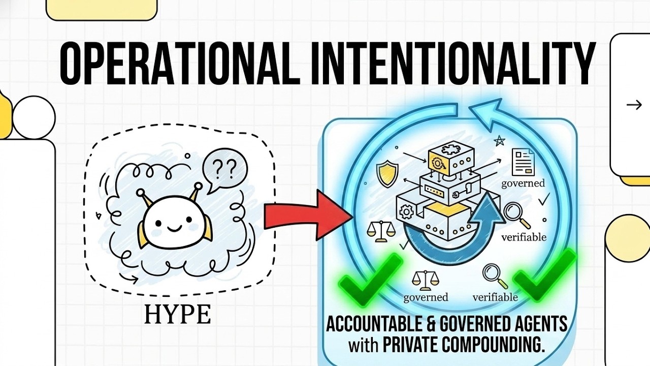 Operational Intentionality and Private Compounding in AI Agents