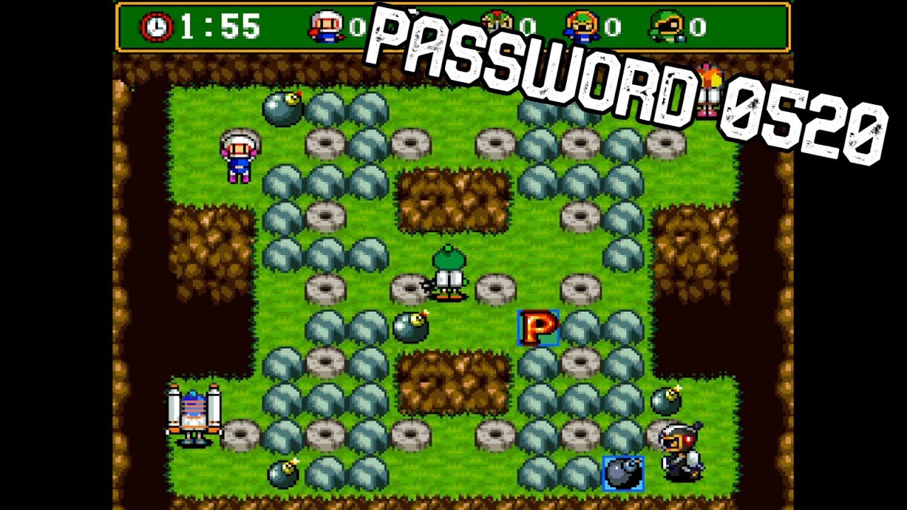 Super Bomberman 4 - Battle Mode - All stages (Password 0520)