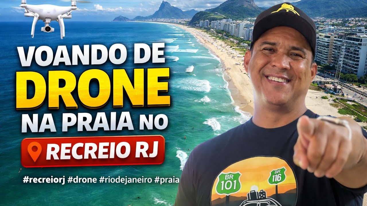 Praia do Recreio dos Bandeirantes RJ 🇧🇷 | Voando de Drone no Paraíso do Rio de Janeiro 🚁🌊