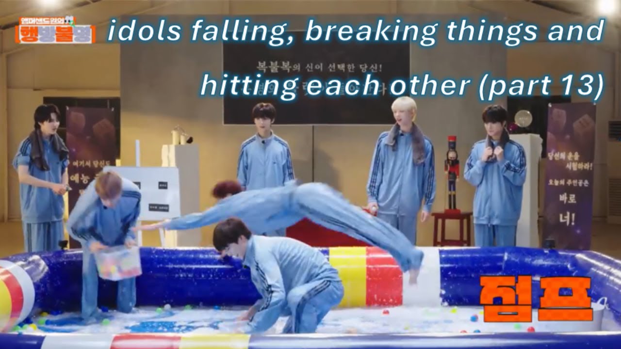 kpop idols falling, breaking things and hitting each other (part 13)