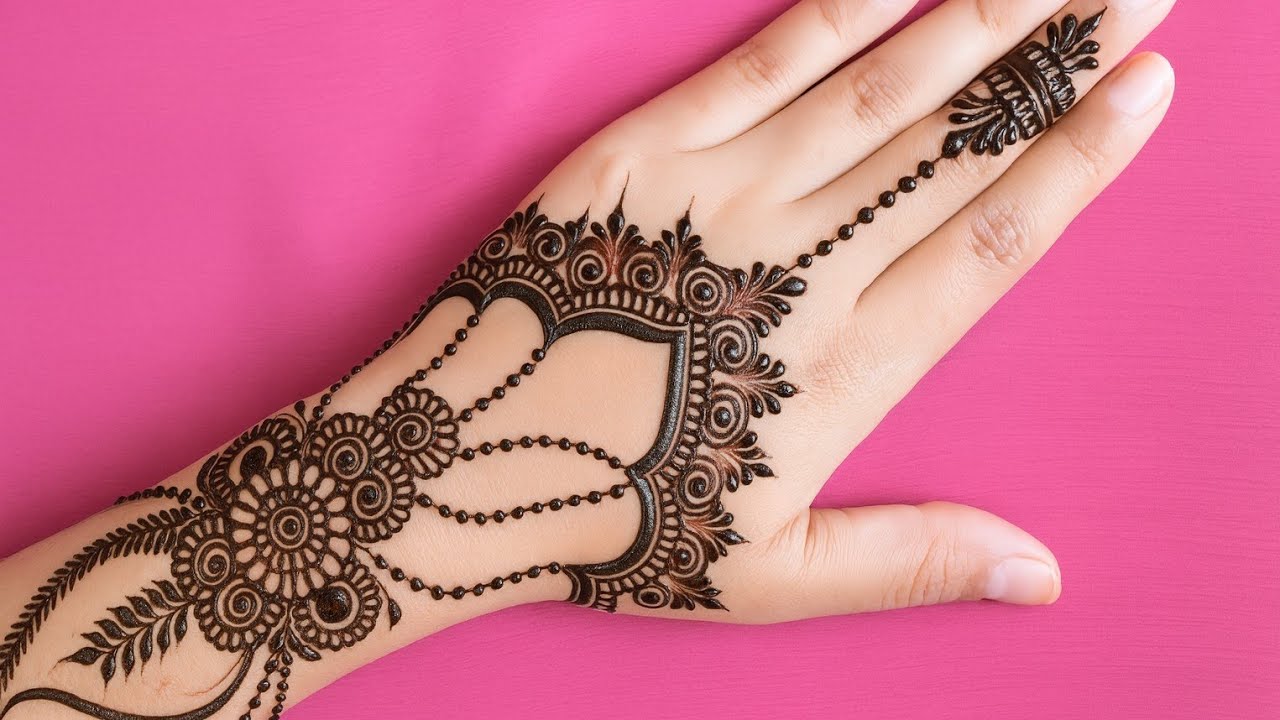 Jewellery mehndi design back hand 🌿|| mehndi design #mehndi #henna