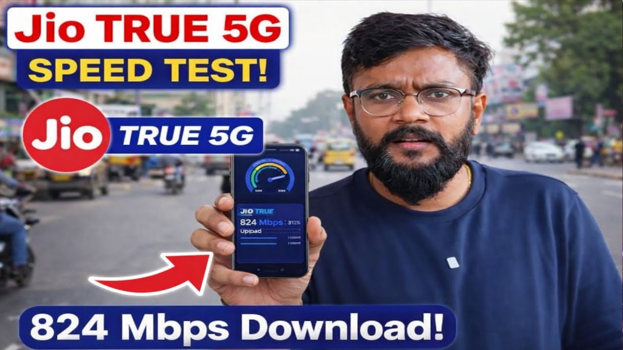 Jio True 5G Speed Test on Road 😱 | Real Speed Test 2026 | 800+ Mbps Shocking Result
