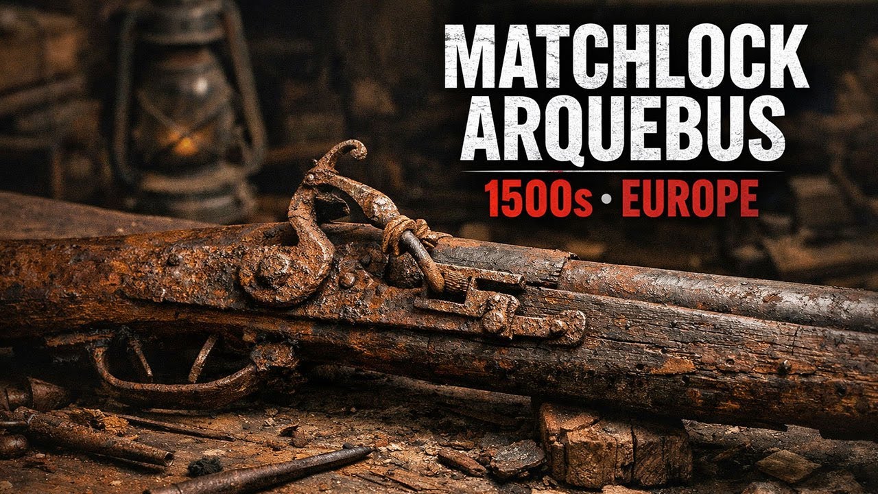 500-Year-Old Matchlock Arquebus Restoration | ASMR Rusted Gun Revival (1500s Europe)