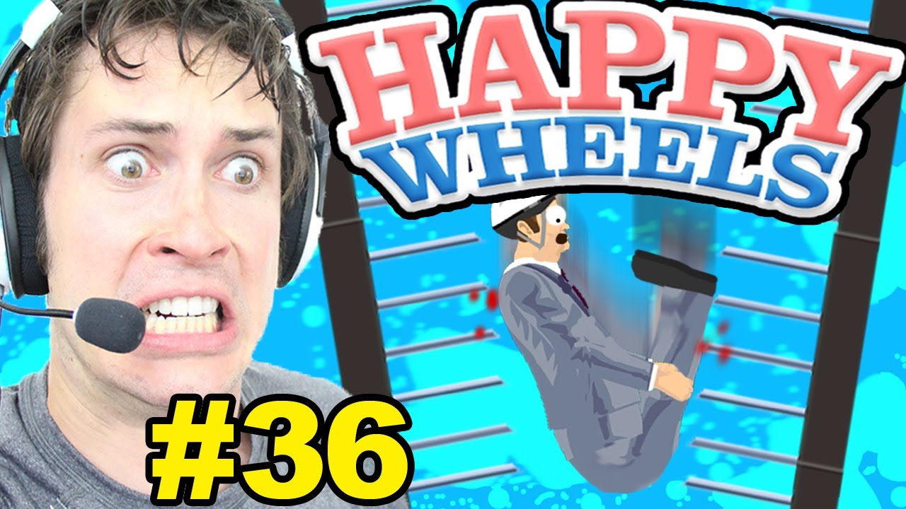 Happy Wheels - LONGEST SPIKE FALL EVER - Part 36