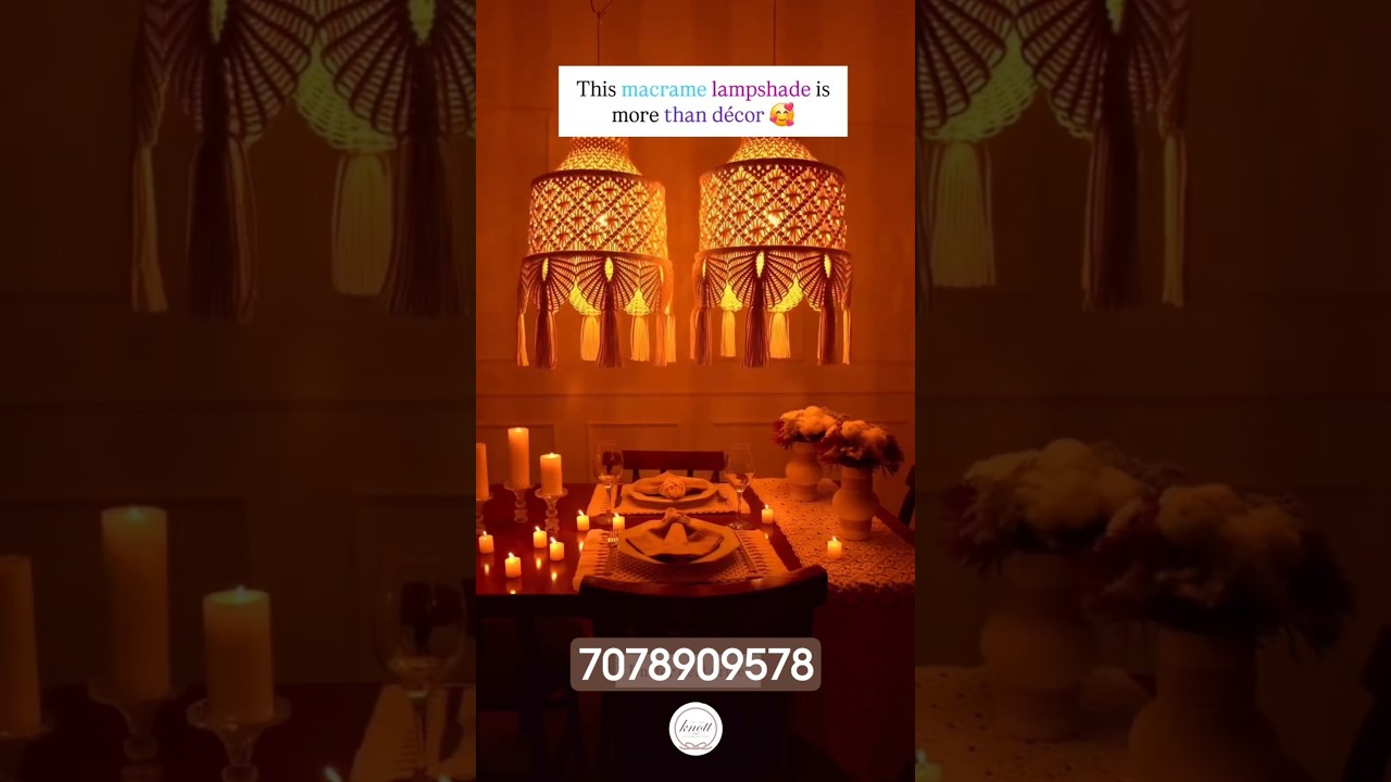 Beautiful Macram&eacute; Lamp Shade 🕯 | Handmade Boho Decor | Loved in Dubai 🇦🇪 | Direct from Manufacturer