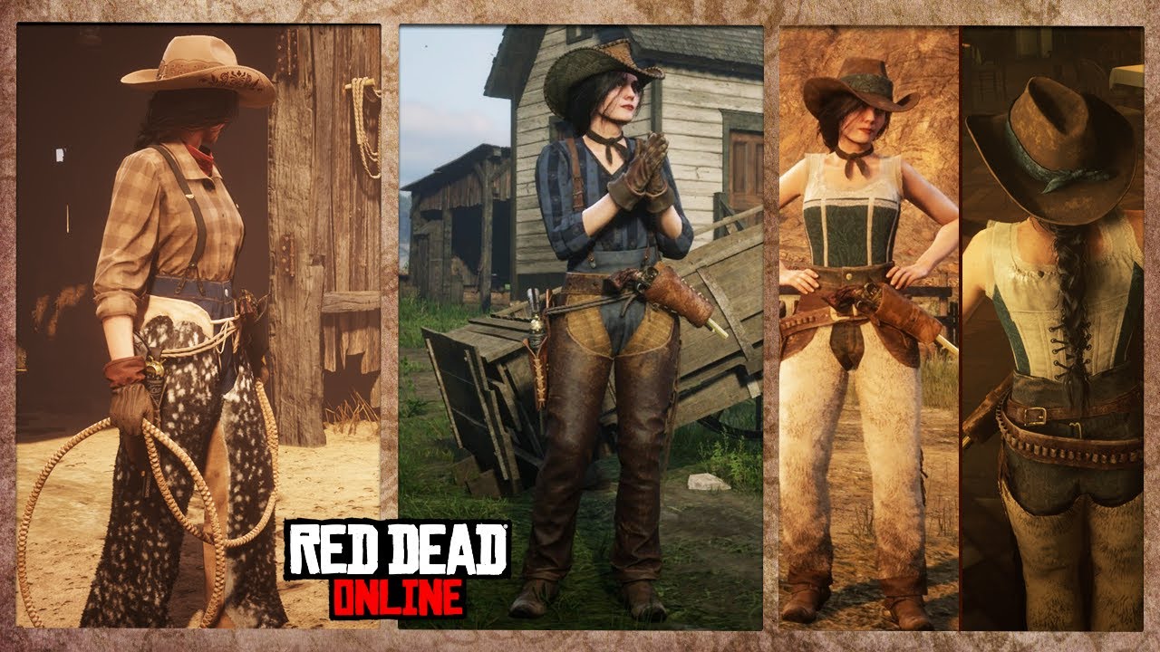 16 Chaps, Suspenders and Casual Female Outfits in Red Dead Online