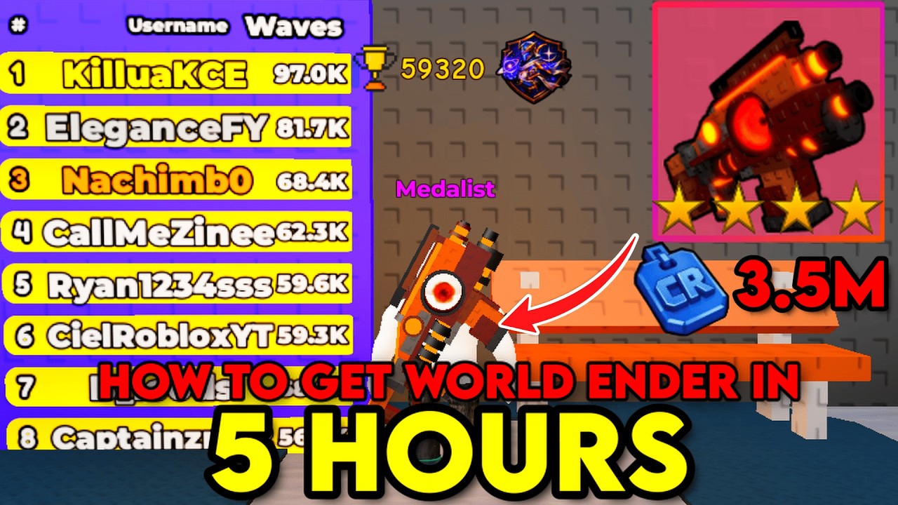 The Fastest Way to Get the WORLD ENDER In Survive Zombie Arena!