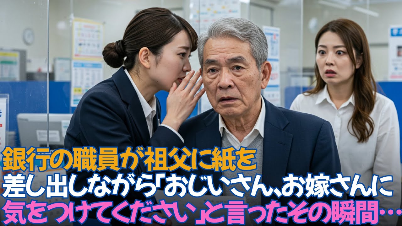 銀行でローンの相談をしていたとき、職員が紙を差し出しながら言いました。「ご年配の方、義理の娘には気をつけてください」その言葉を聞いた瞬間、体が固まってしまいました