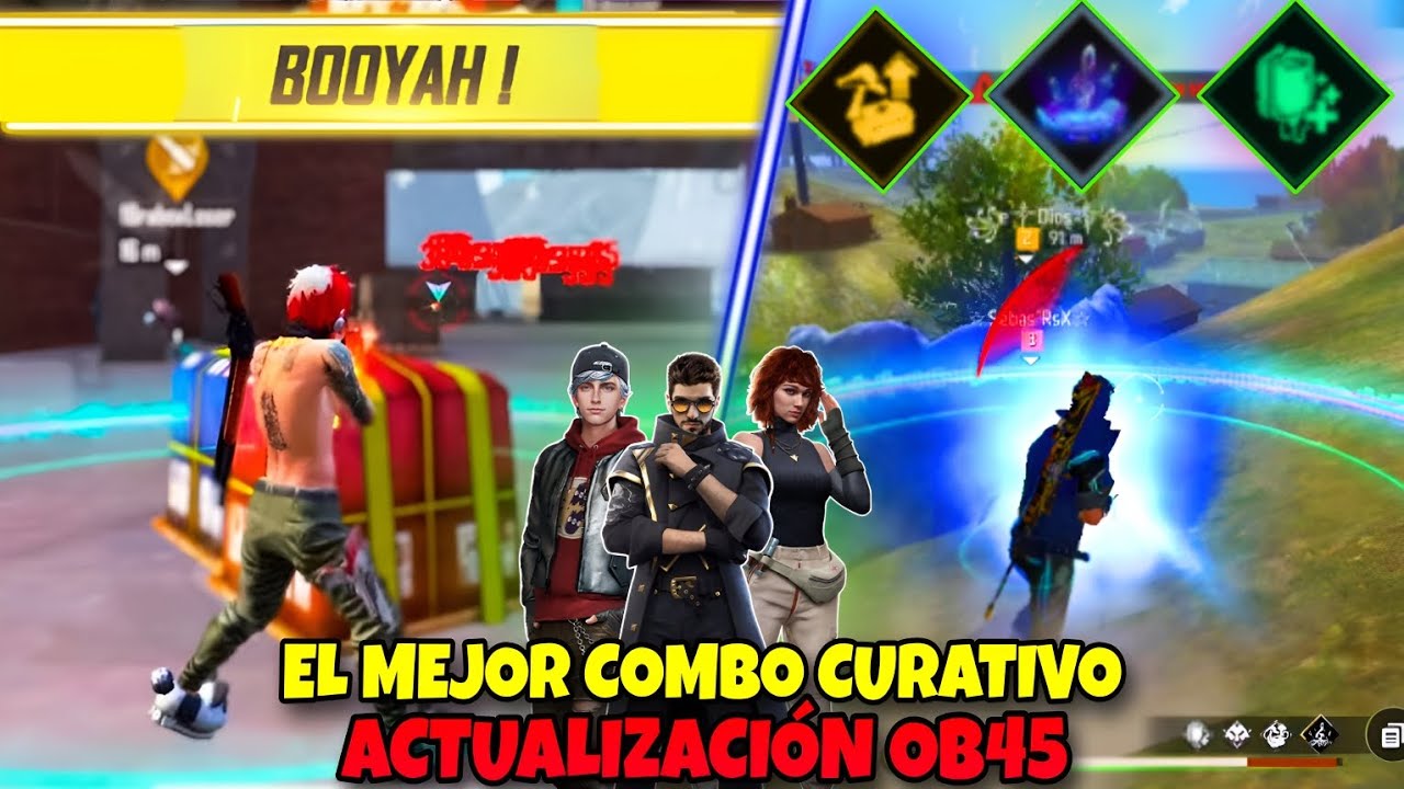 EL MEJOR COMBO CURATIVO (ACTUALIZACIÓN OB45) ALOK + OLIVIA + MAXIM🤩 ++VELOCIDAD CURATIVA🤯 FREE FIRE