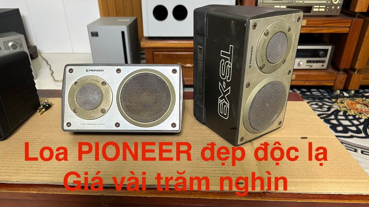 Loa PIONEER TS-X9, thùng bằng nhôm nặng lắm, tiếng rất tốt, giá tốt, đã text hát ok