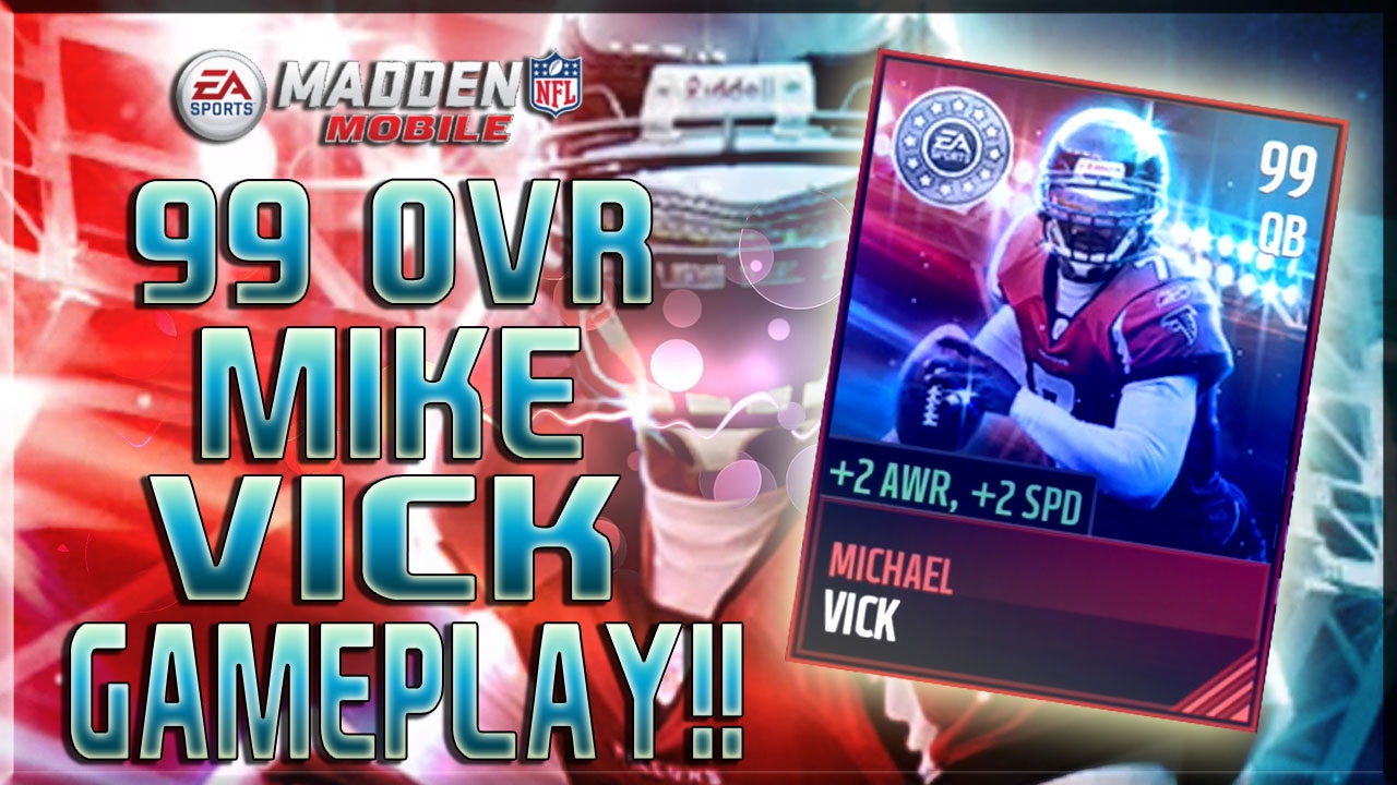 99 OVR MIKE VICK GAMEPLAY!! MAN IS A CHEAT CODE!! Madden Mobile 17