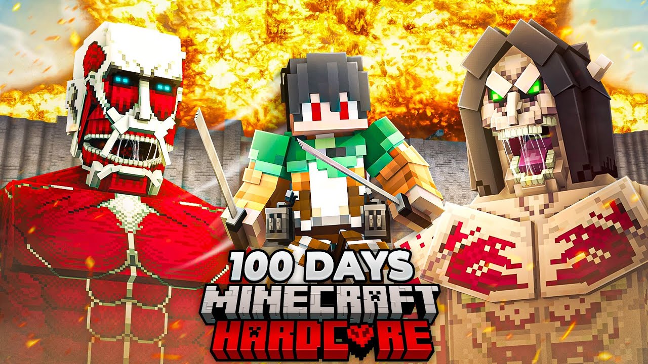 I Survived 100 Days in Attack On Titan in Minecraft Hardcore Hindi | PART 2