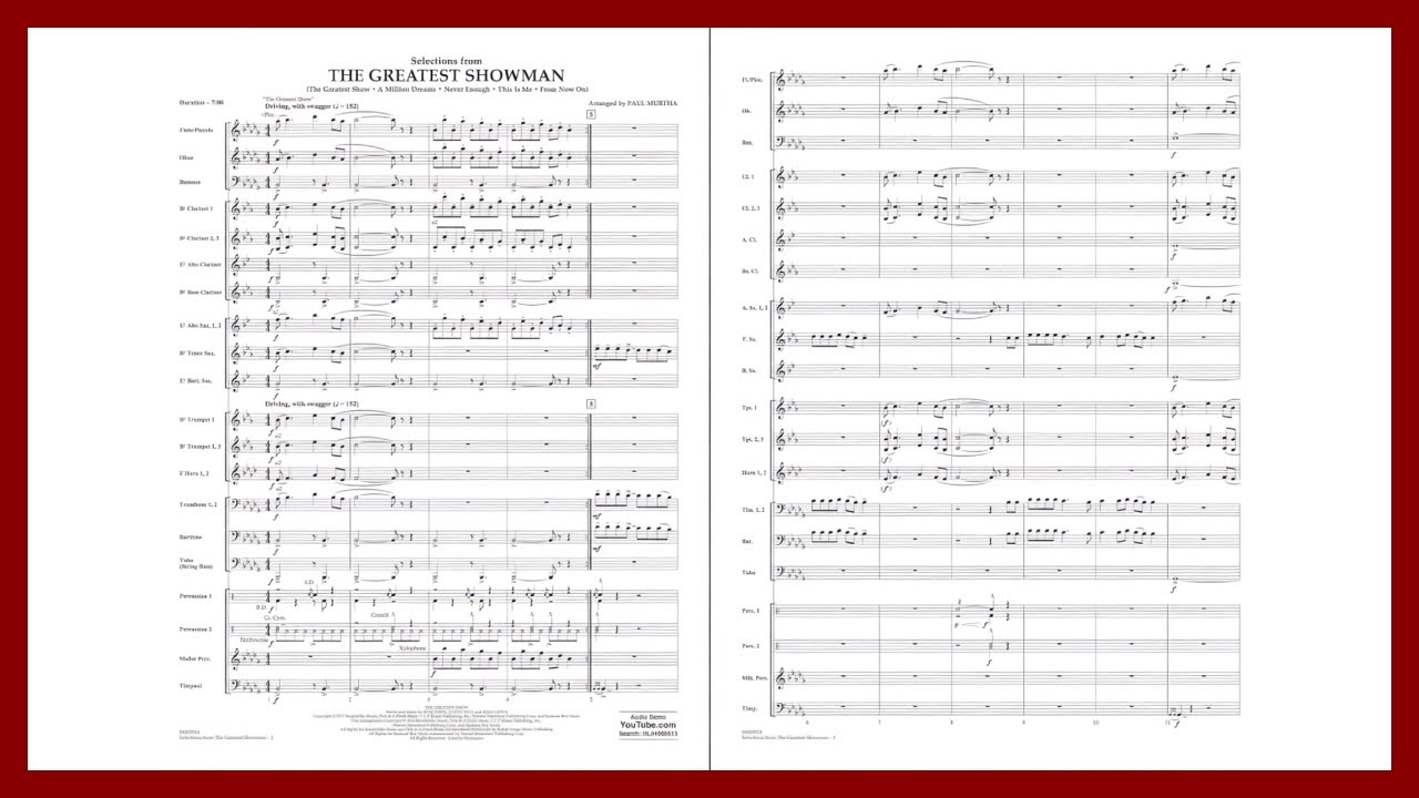 Selections from The Greatest Showman | Arr. Paul Murtha