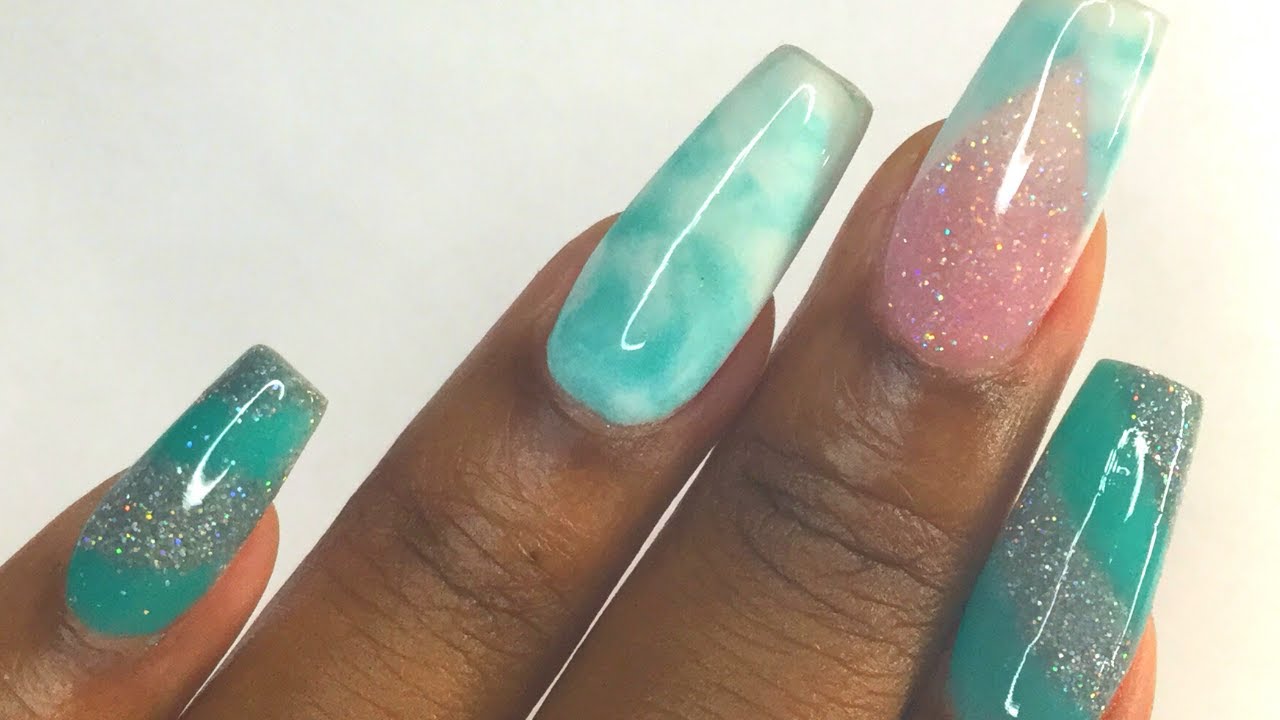 DIP POWDER WITH TIPS | Watch Me Work! | How to create easy designs with Dip Powder |