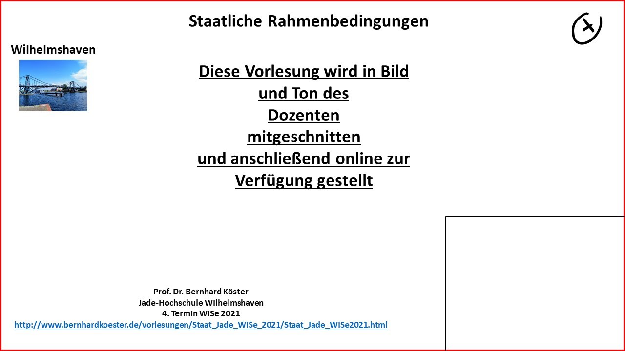 Staatliche Rahmenbedingungen