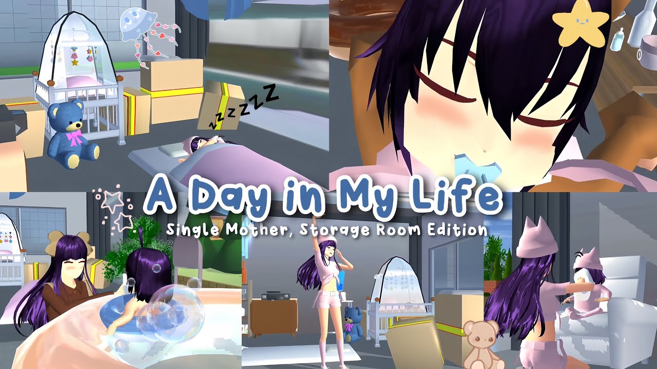 Один день из моей жизни: Мать-одиночка, версия для кладовки 💕 || Sakura School Simulator