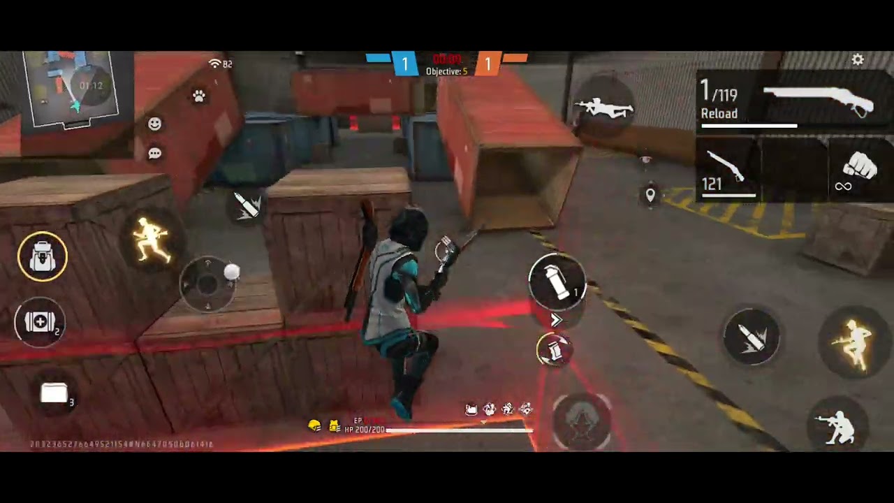 Lone wolf 1vs1 only rush gameplay #freefire #battleroyalegame 