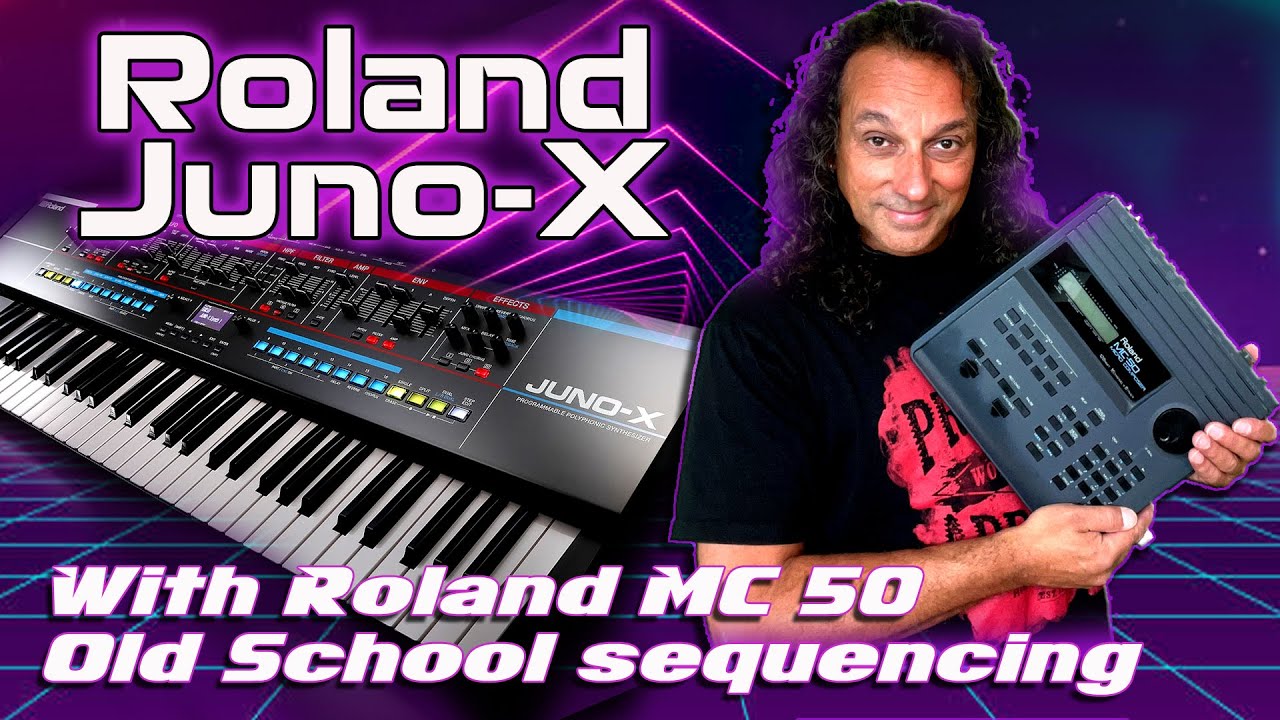 Roland Juno-X with Old school sequencer MC50