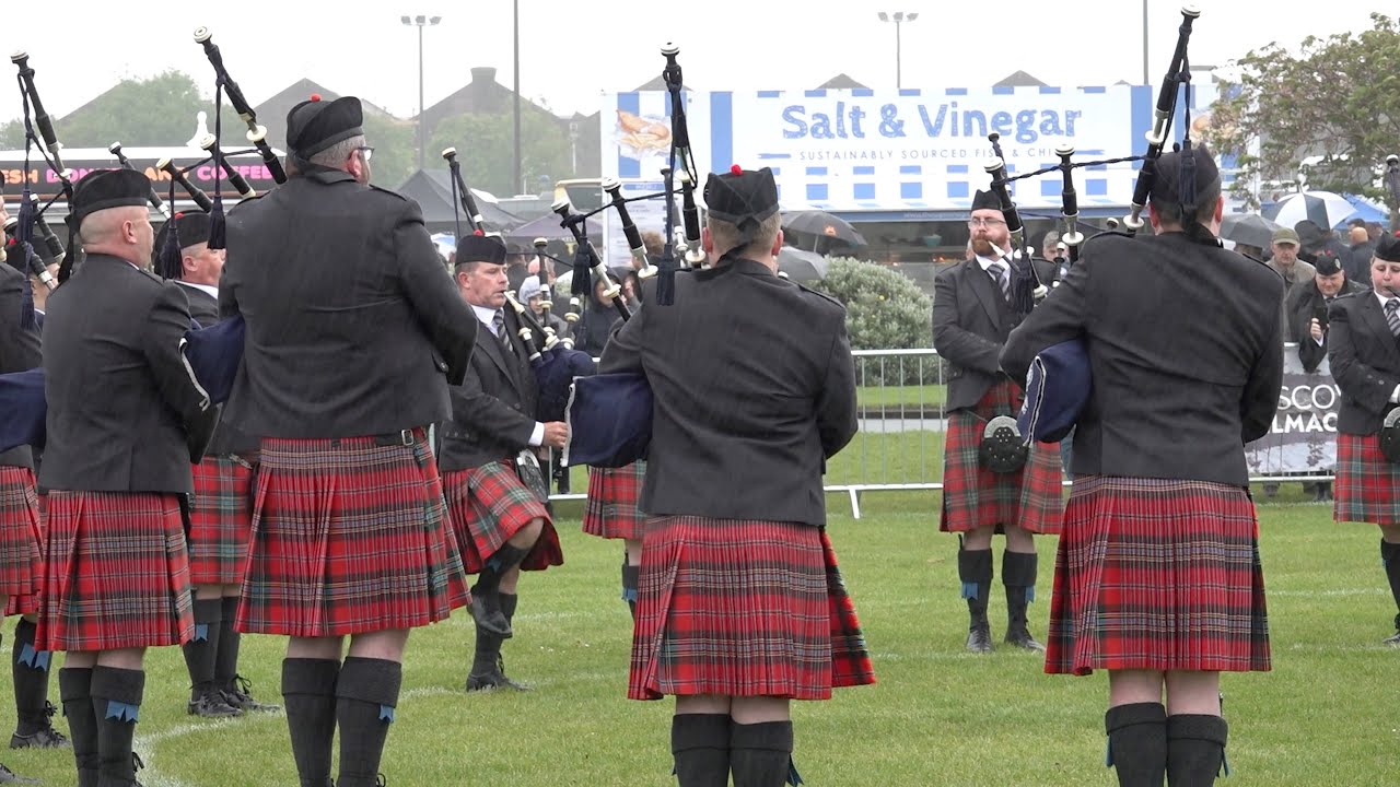 Ayr Pipe Band Society competing in Grade 3B finals at 2022 British Pipe Band Championships