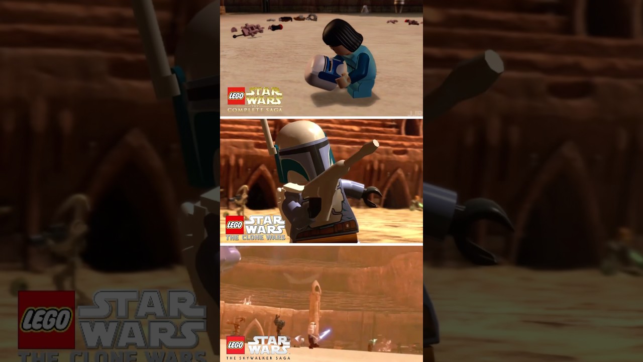 Evolution of all Jango Fett Death Scenes in LEGO Star Wars Games