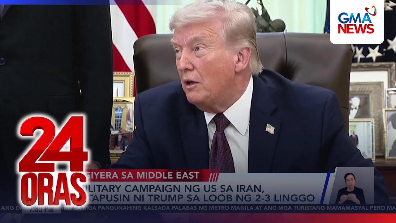 Trump says Iran conflict may end within 2-3 weeks | 24 Oras