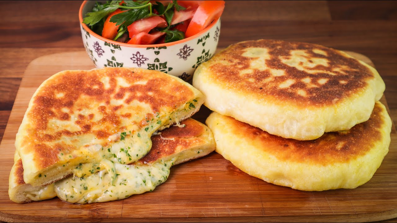 How To Make Perfect Cheese Filled Naan | Stuffed Flatbread Recipe