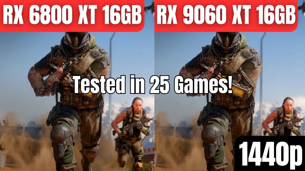 RX 6800 XT vs RX 9060 XT | 25 Games in 2025 | 1440p