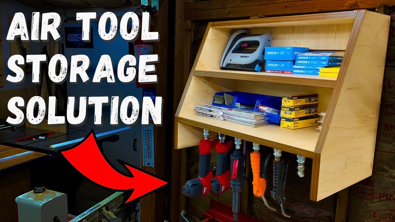 DIY Air Tool Storage Station / Nail Gun Organization