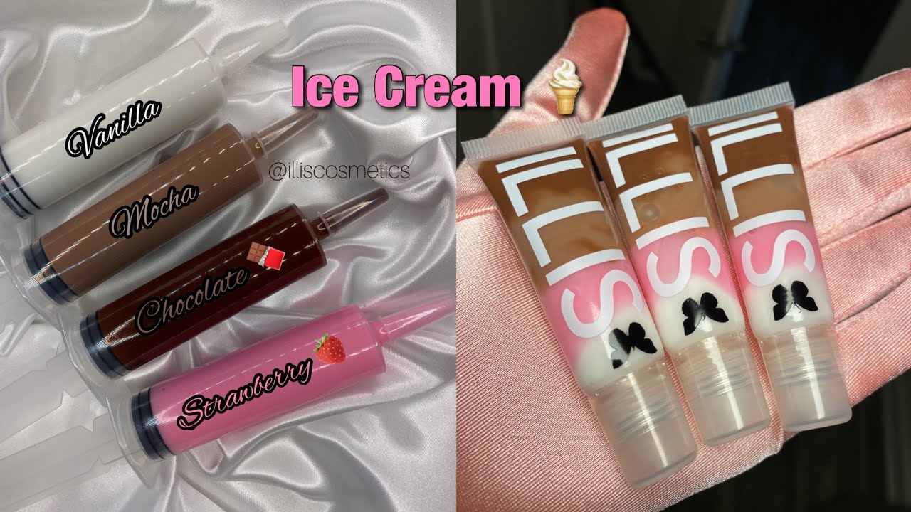 WATCH ME MAKE ICE CREAM LIPGLOSS 😍🍦