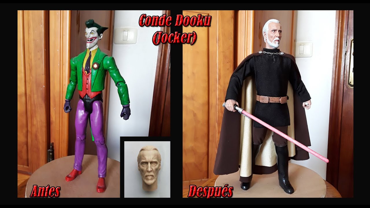Conde Dooku Custom (base Jocker-Mattel+cabeza de aliexpress).