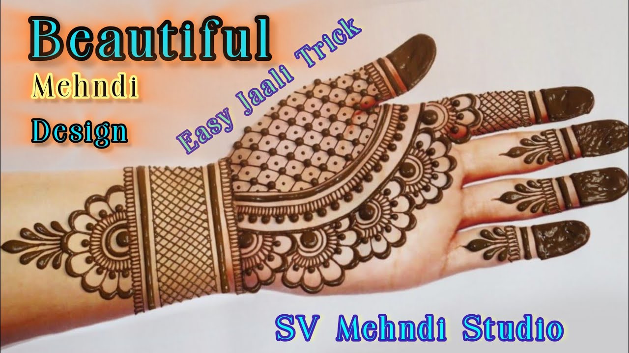Beautiful Net Mehndi Trick for Beginners |  Simple Jaali Design | SV Mehndi Studio