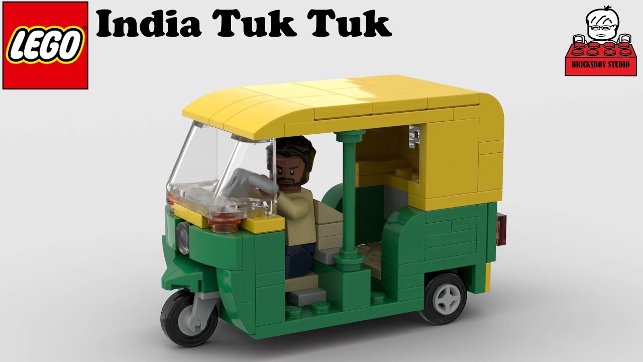 LEGO MOC #74/Tutorial #14 India Tuk Tuk  लेगो इंडिया टुक टुक, Building Instruction Included
