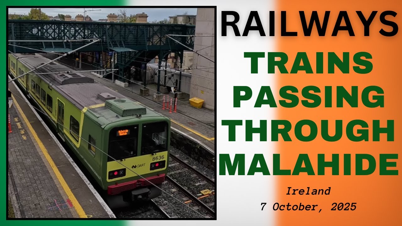Trains Passing Through Malahide, Dublin, Ireland - 7 October, 2025