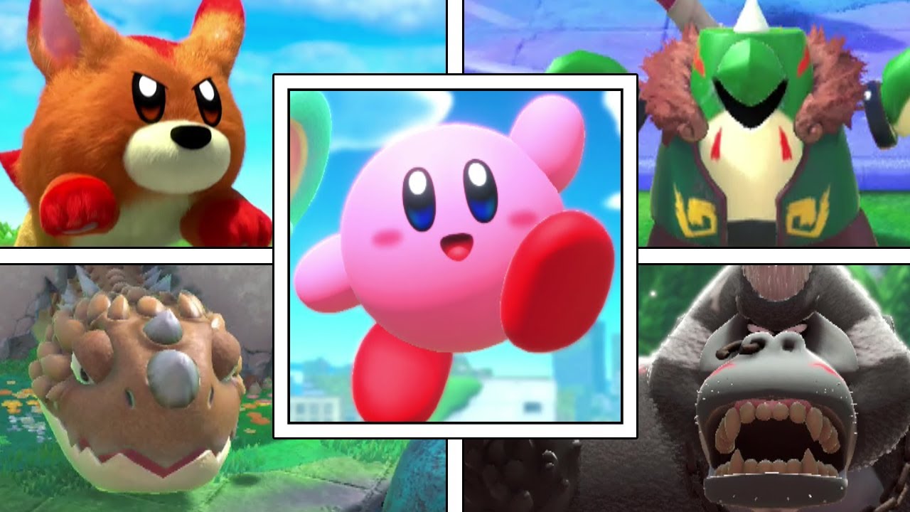 Kirby And The Forgotten Land Demo - All Bosses (No Damage & No Special Abilities  - HARD MODE)