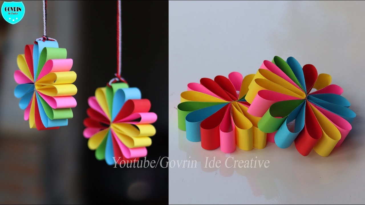 WALL DECOR IDEAS | HIASAN DINDING CANTIK DARI KERTAS ORIGAMI | HIASAN JENDELA
