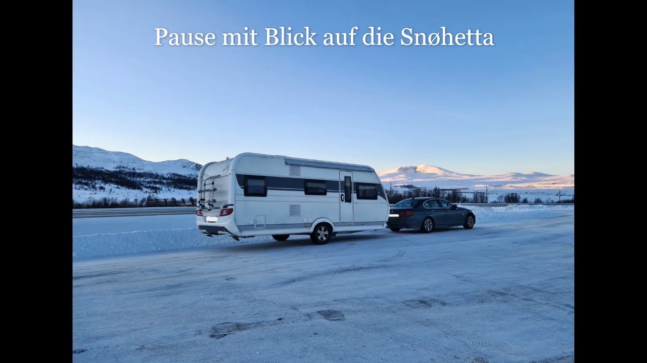 Wintercamping in Norwegen und Schweden mit dem Wohnwagen - Ein Roadtrip in 4K
